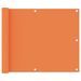 Écran de balcon Orange 75x400 cm Tissu Oxford - Photo n°1