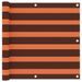 Écran de balcon Orange et marron 90x300 cm Tissu Oxford - Photo n°1