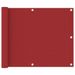 Écran de balcon Rouge 75x400 cm Tissu Oxford - Photo n°1