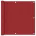 Écran de balcon Rouge 90x600 cm Tissu Oxford - Photo n°1