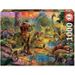 EDUCA Puzzle 1000 pieces - Terre De Dinosaures - Photo n°1