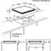 ELECTROLUX - EHF6547IW1 - Table de cuisson vitrocéramique - 4 foyers - 7100W - L59cm x P52cm - Blanc - Photo n°3