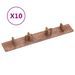 Embouts de terrasse 10 pcs Marron Plastique - Photo n°1