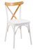 Ensemble 1 table extensible 4 chaises 1 banc bois naturel et blanc Kontante - Photo n°4