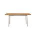 Ensemble 1 table extensible bois naturel et blanc 4 chaises 1 banc bois blanc Kontante - Photo n°9