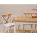 Ensemble 1 table extensible et 4 chaises bois naturel et blanc Kontante - Photo n°4