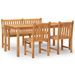 Ensemble à manger de jardin 4 pcs Bois de teck massif - Photo n°1