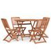Ensemble à manger de jardin 5 pcs Bois d'acacia solide - Photo n°1