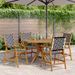 Ensemble à manger de jardin 5 pcs Bois d'acacia solide - Photo n°1