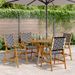 Ensemble à manger de jardin 5 pcs Bois d'acacia solide - Photo n°1