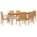 Ensemble à manger de jardin 7 pcs Bois de teck solide - Photo n°1