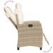 Ensemble à manger de jardin coussins 7 pcs mélange beige rotin - Photo n°4