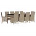 Ensemble à manger de jardin et coussins 11 pcs beige poly rotin - Photo n°1