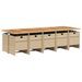 Ensemble à manger de jardin et coussins 11 pcs beige poly rotin - Photo n°3