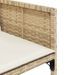 Ensemble à manger de jardin et coussins 11 pcs beige poly rotin - Photo n°7