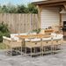 Ensemble à manger de jardin et coussins 11 pcs beige poly rotin - Photo n°1