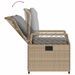 Ensemble à manger de jardin et coussins 3 pcs Beige poly rotin - Photo n°5