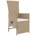 Ensemble à manger de jardin et coussins 3 pcs Beige poly rotin - Photo n°5