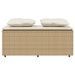 Ensemble à manger de jardin et coussins 3 pcs Beige poly rotin - Photo n°5