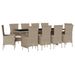 Ensemble à manger de jardin et coussins 7 pcs beige poly rotin - Photo n°1