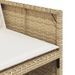 Ensemble à manger de jardin et coussins 7 pcs beige poly rotin - Photo n°8