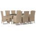 Ensemble à manger de jardin et coussins 9 pcs beige Poly rotin - Photo n°1