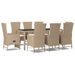 Ensemble à manger de jardin et coussins 9 pcs beige Poly rotin - Photo n°1