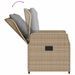 Ensemble à manger de jardin et coussins 9 pcs beige Poly rotin - Photo n°5