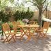 Ensemble à manger de jardin pliable 5 pcs bois massif d’acacia - Photo n°2