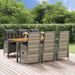 Ensemble à manger jardin et coussins 7 pcs gris rotin - Photo n°1