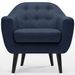 Ensemble canapé et fauteuil 2+1 places tissu bleu Fidelio - Photo n°2