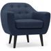 Ensemble canapé et fauteuil 2+1 places tissu bleu Fidelio - Photo n°4
