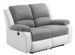 Ensemble canapé relaxation électrique 2 places et 1 fauteuil simili cuir blanc et microfibre gris Confort - Photo n°6