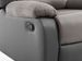 Ensemble canapé relaxation électrique 2 places et 1 fauteuil simili cuir noir et microfibre gris Confort - Photo n°9