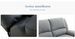 Ensemble canapé relaxation électrique 2 places et 1 fauteuil simili cuir noir et microfibre gris Confort - Photo n°12