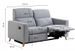 Ensemble canapé relaxation manuel 2 places et fauteuil scandinave tissu gris clair Kinat - Photo n°5