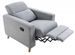 Ensemble canapé relaxation manuel 2 places et fauteuil scandinave tissu gris clair Kinat - Photo n°11