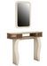 Ensemble console fixe bois crème et marron avec miroir Dolly 105 cm - Photo n°1