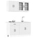 Ensemble d'armoires cuisine 4pcs Kalmar blanc bois d'ingénierie - Photo n°1