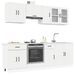 Ensemble d'armoires cuisine 8pcs Kalmar blanc bois d'ingénierie - Photo n°1
