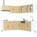 Ensemble d'armoires de cuisine 11 pcs Kalmar bois d'ingénierie - Photo n°1