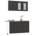 Ensemble d'armoires de cuisine 4 pcs Kalmar bois d'ingénierie - Photo n°1