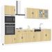 Ensemble d'armoires de cuisine 7 pcs Kalmar bois d'ingénierie - Photo n°1