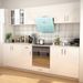 Ensemble d'armoires de cuisine 8 pcs avec hotte Blanc brillant - Photo n°1