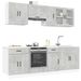 Ensemble d'armoires de cuisine 8 pcs Kalmar bois d'ingénierie - Photo n°1