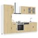 Ensemble d'armoires de cuisine 8 pcs Kalmar bois d'ingénierie - Photo n°1