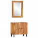 Ensemble d'armoires de salle de bain 2 pcs bois massif d'acacia - Photo n°1