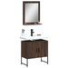 Ensemble d'armoires de salle de bain 2 pcs chêne marron - Photo n°1