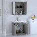 Ensemble d'armoires de salle de bain 2 pcs sonoma gris - Photo n°3