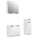 Ensemble d'armoires de salle de bain 3 pcs blanc brillant - Photo n°2